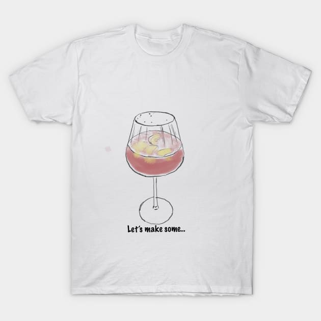 sangria red wine T-Shirt by najjanass